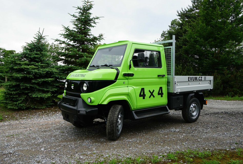 EVUM - jediný užitkový elektromobil s pohonem 4x4!