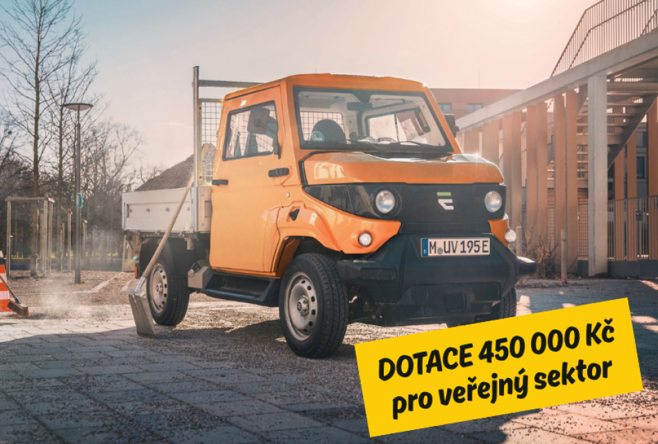 Získejte pro Vaši obec dotaci 450 000 Kč  na pořízení užitkového elektromobilu